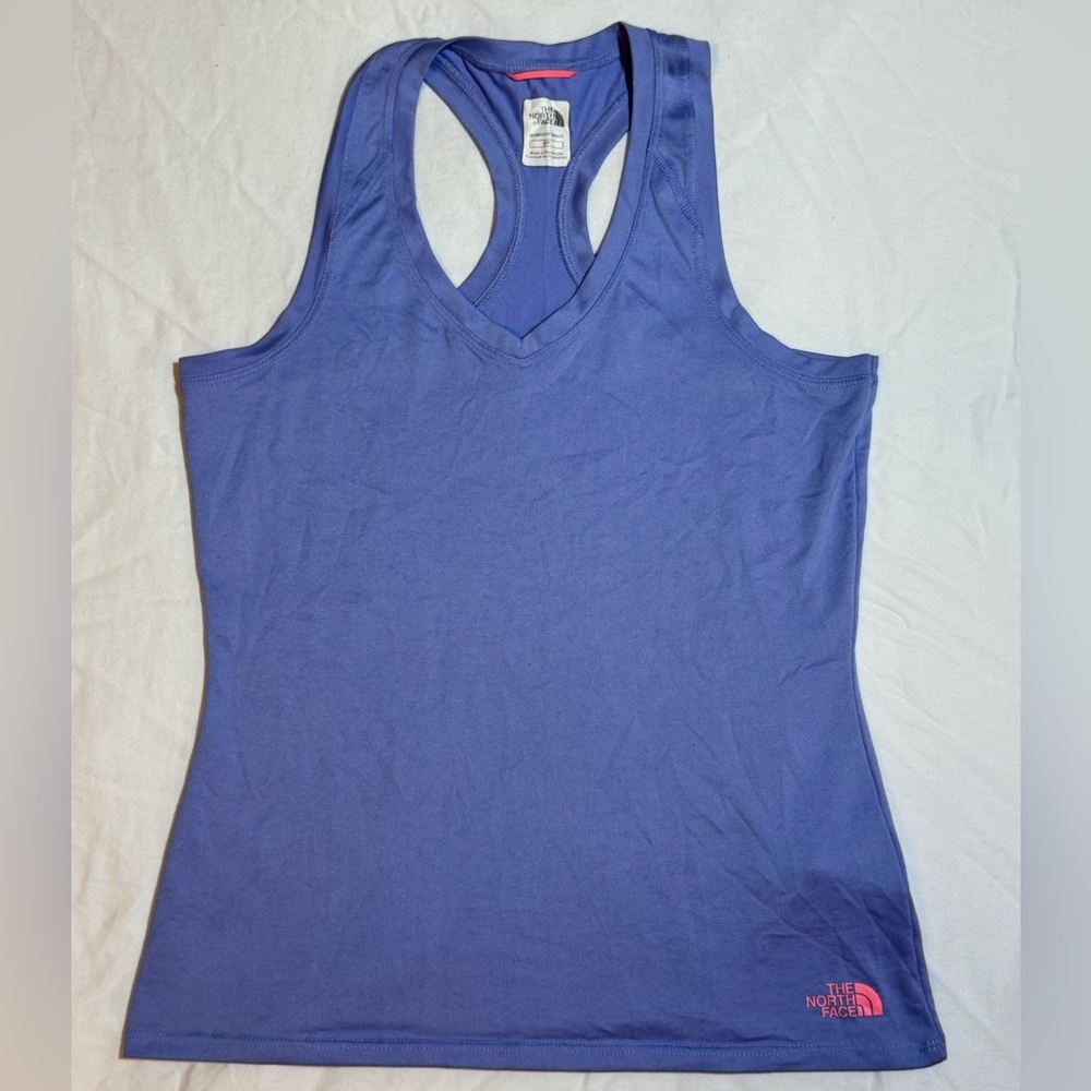 The North Face Womens VaporWick Racerback Tank Top Blue/Purple V-Neck Small